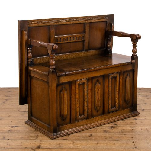 Antique Oak Monks Bench