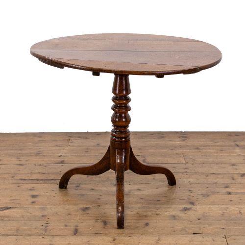 fig 1. Antique Oak Tilt Top Tripod Table