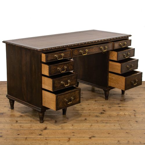 fig 2. Antique Stained Oak Writing Desk