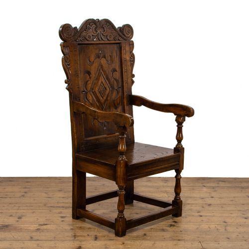 Antique English Oak Wainscot Chair