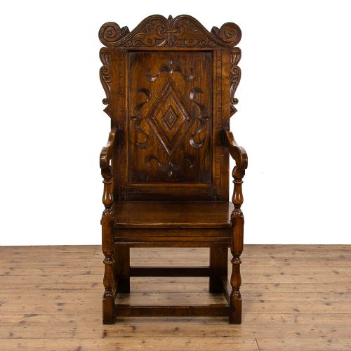 fig 1. Antique English Oak Wainscot Chair