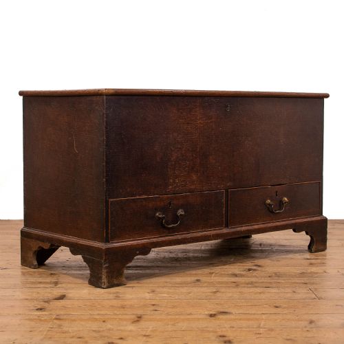 fig 1. George III Antique Oak Mule Chest