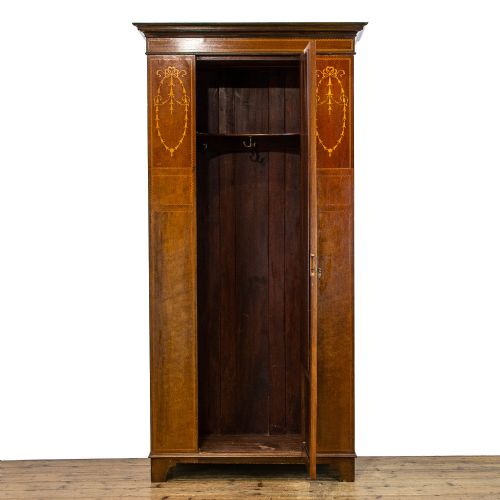 fig 1. Edwardian Antique Mahogany Single Wardrobe