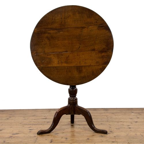 19th Century Antique Oak Tilt Top Table