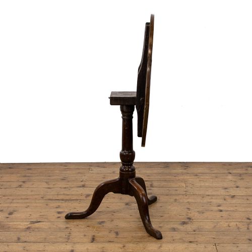 fig 1. 19th Century Antique Oak Tilt Top Table
