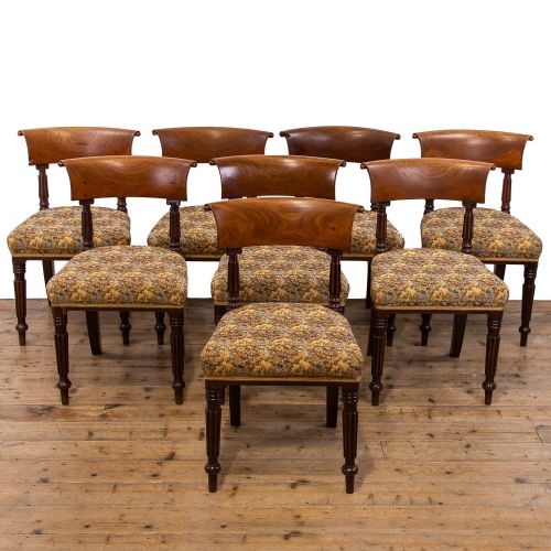 Set of Eight Regency Mahogany Dining Chairs