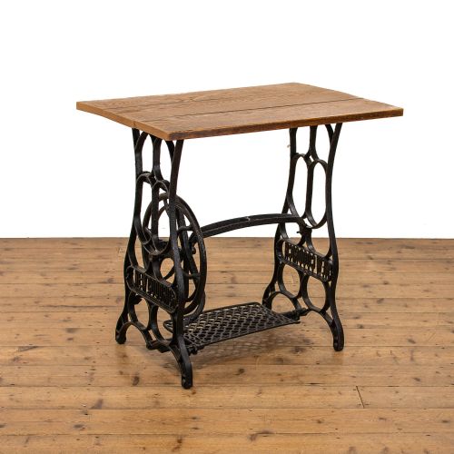 Antique New Goodrich Sewing Machine Table with Oak Top