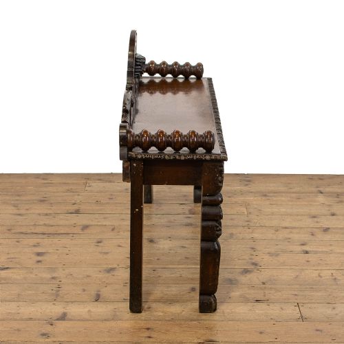 fig 2. Victorian Antique Oak Hall Bench