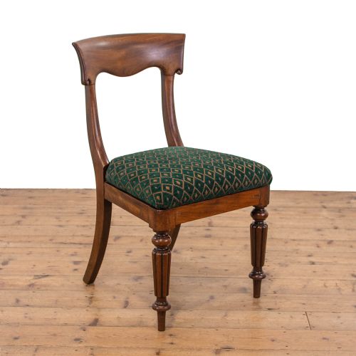 fig 2. Set of Six Regency Antique Mahogany Upholstered Dining Chairs