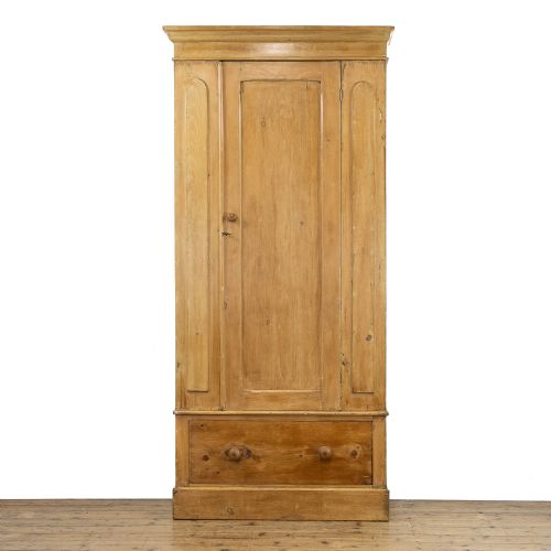 Victorian Stripped Pine Single Wardrobe