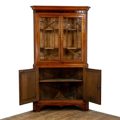 fig 2. Antique Oak Corner Cupboard