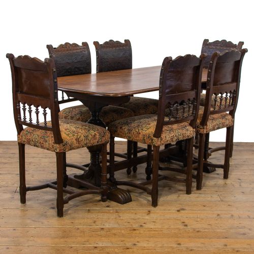 Antique Dining Table and Chairs Set