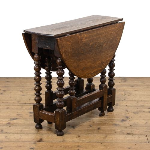 fig 1. Small 18th Century Antique Oak Gateleg Table