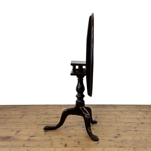 fig 1. Georgian Antique Mahogany Birdcage Tilt Top Table