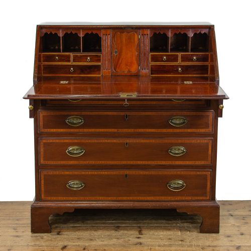 GEORGIAN ANTIQUE MAHOGANY BUREAU - ADDITIONAL PHOTO 1