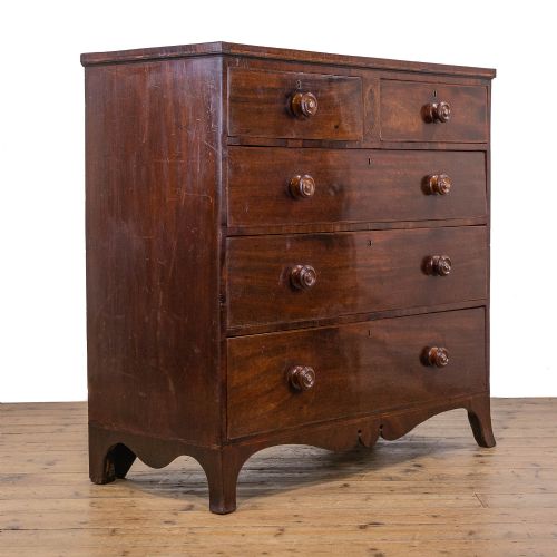 fig 2. 18th Century Antique Mahogany Inlaid Chest of Drawers