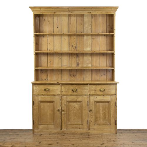 Antique Stripped Pine Farmhouse Kitchen Dresser