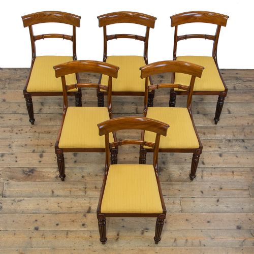 fig 1. Set of Six Antique Mahogany Dining Chairs