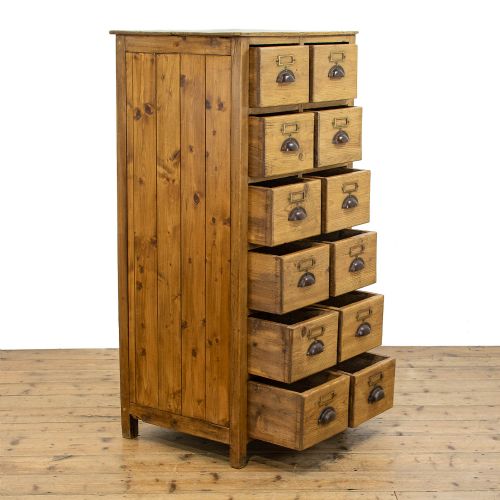 fig 2. Stripped Pine Bank of Drawers
