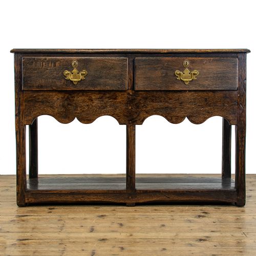 Antique Oak Pot Board Dresser Base