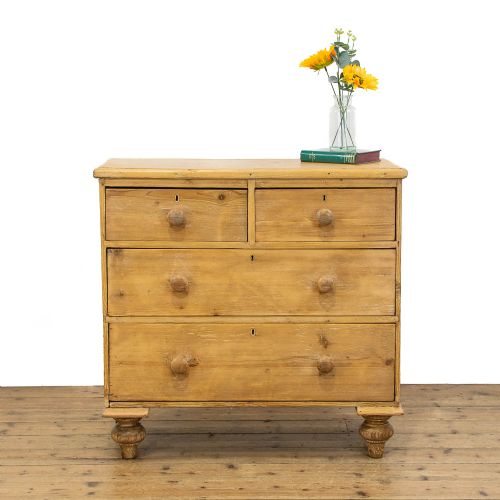 fig 1. Antique Stripped Pine Chest of Drawers