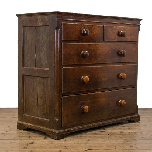 fig 1. Antique Oak Chest of Drawers