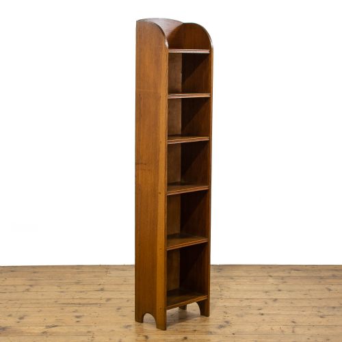 fig 2. Antique Oak Slimline Open Bookcase