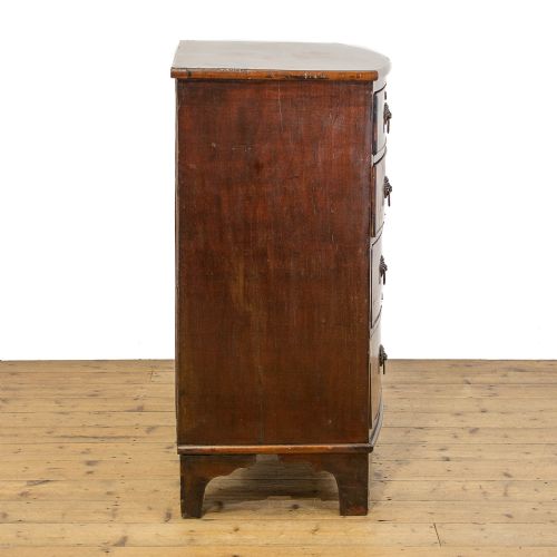 fig 2. 19th Century Antique Mahogany Bow Front Chest of Drawers