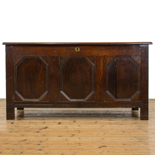 Antique Oak Panelled Coffer