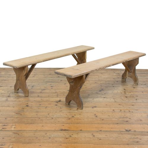 Pair of Antique Pine Benches