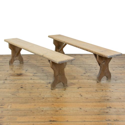 fig 1. Pair of Antique Pine Benches