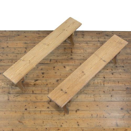 fig 3. Pair of Antique Pine Benches