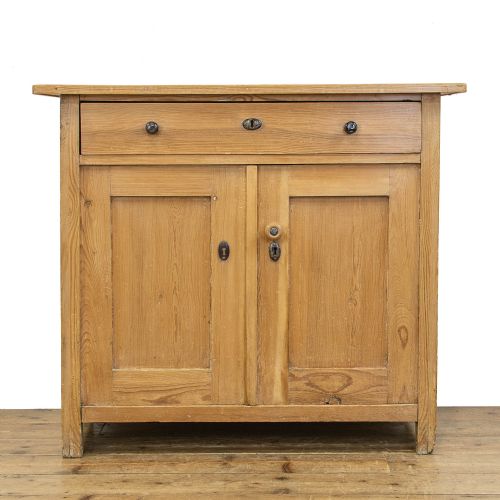 Stripped Pine Antique Side Cupboard