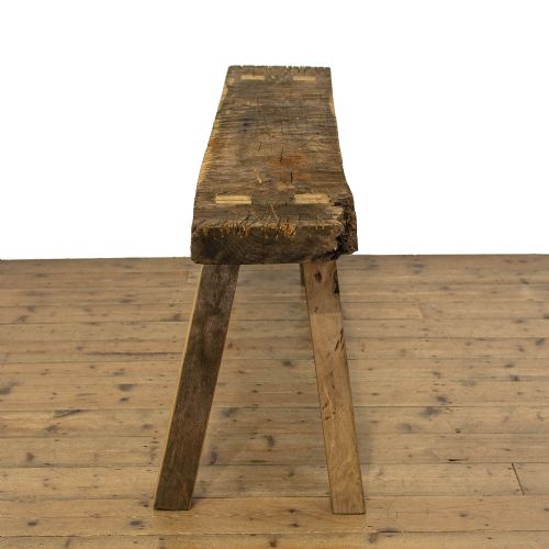 fig 2. Antique Oak Pig Bench