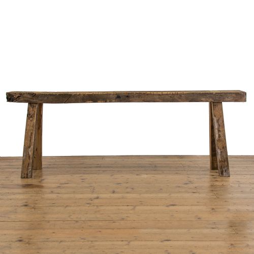fig 3. Antique Oak Pig Bench