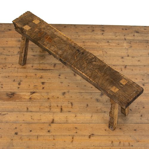 fig 7. Antique Oak Pig Bench