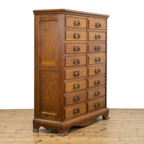 fig 1. Edwardian Antique Oak Filing Cabinet