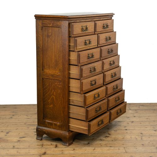 fig 2. Edwardian Antique Oak Filing Cabinet