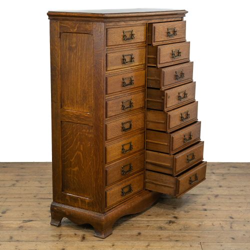 fig 3. Edwardian Antique Oak Filing Cabinet