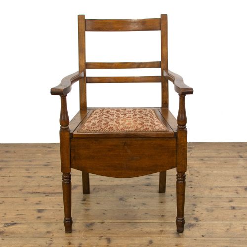 fig 1. Edwardian Antique Mahogany Commode Armchair