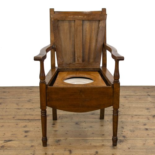 fig 2. Edwardian Antique Mahogany Commode Armchair