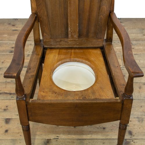 fig 3. Edwardian Antique Mahogany Commode Armchair