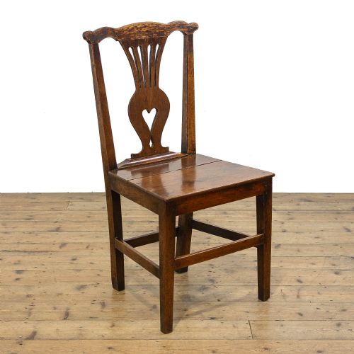 fig 2. Set of Six Antique Oak Farmhouse Kitchen Chairs
