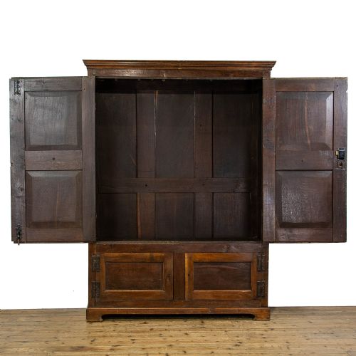 fig 1. Early 18th Century Antique Oak Vestment Cupboard