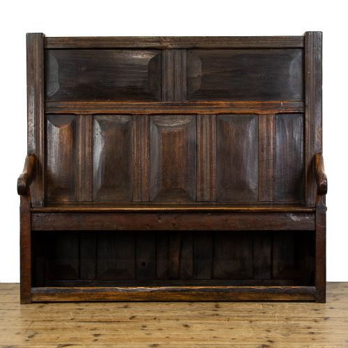 18th Century Antique Oak Settle