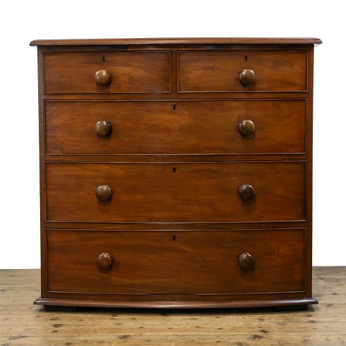 Antique Mahogany Bow Front Chest of Drawers