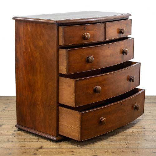fig 2. Antique Mahogany Bow Front Chest of Drawers