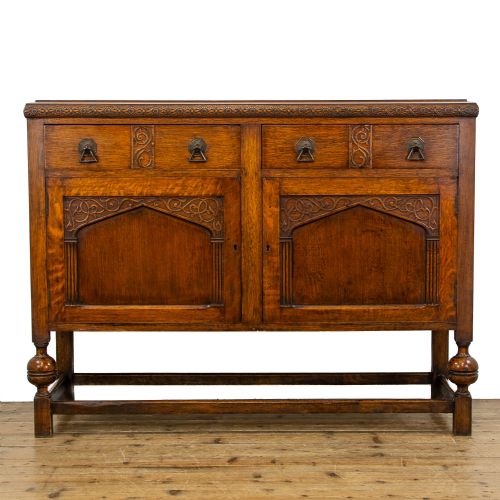 Antique Carved Oak Sideboard