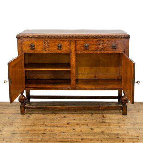 fig 1. Antique Carved Oak Sideboard