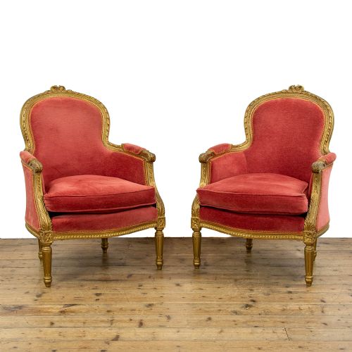 Pair of Antique French Salon Chairs